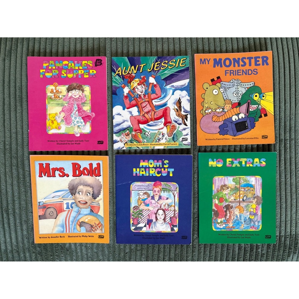 Set of 6 Rigby Literacy 2000 Leveled Readers Kindergarten 1st Grade Vintage